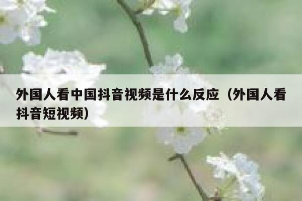 外国人看中国抖音视频是什么反应（外国人看抖音短视频） 第1张