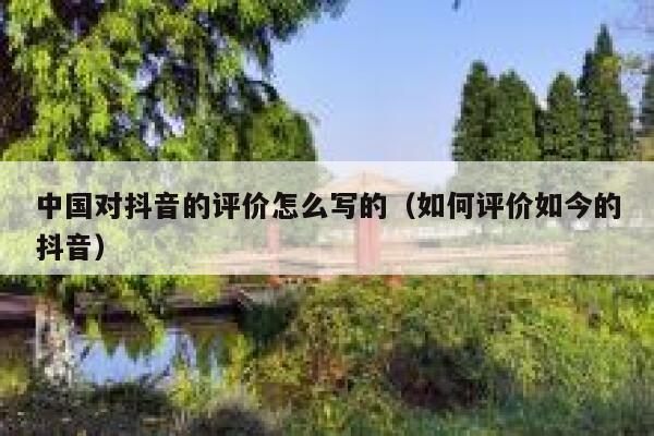 中国对抖音的评价怎么写的(如何评价如今的抖音) 第1张 中国对抖音的评价怎么写的(如何评价如今的抖音) 第1张