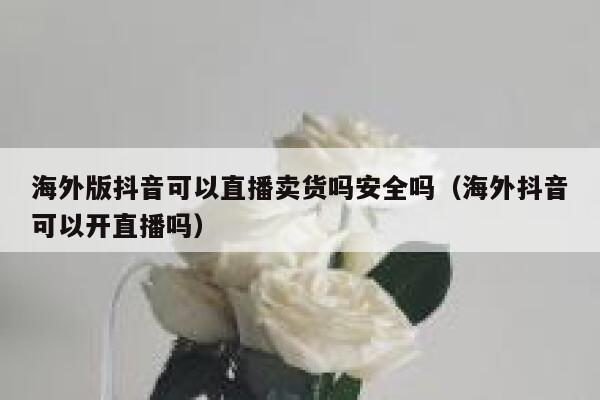 海外版抖音可以直播卖货吗安全吗（海外抖音可以开直播吗） 第1张