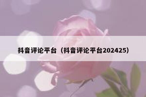 抖音评论平台(抖音评论平台202425) 第1张 抖音评论平台(抖音评论平台202425) 第1张