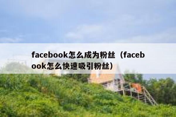 facebook怎么成为粉丝（facebook怎么快速吸引粉丝） 第1张