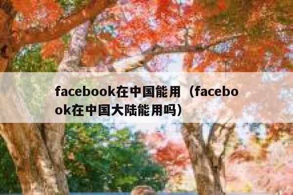 facebook在中国能用（facebook在中国大陆能用吗） 第1张