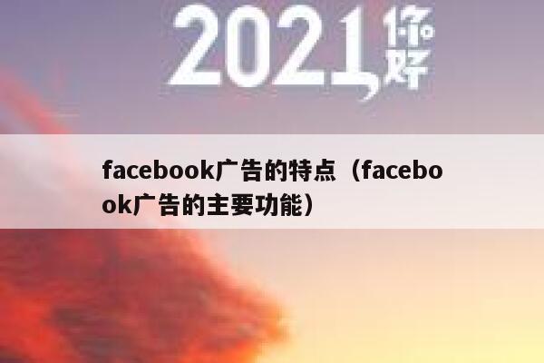 facebook广告的特点（facebook广告的主要功能） 第1张