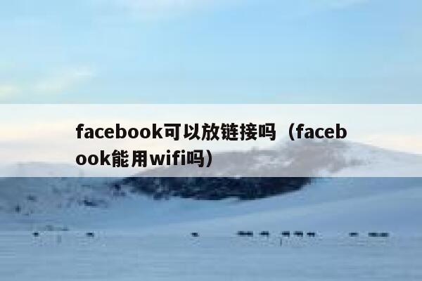 facebook可以放链接吗（facebook能用wifi吗） 第1张