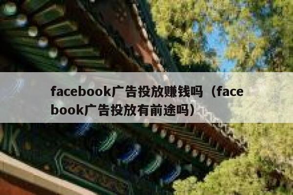 facebook广告投放赚钱吗（facebook广告投放有前途吗） 第1张