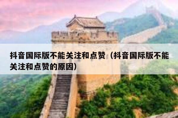 抖音国际版不能关注和点赞(抖音国际版不能关注和点赞的原因) 第1张 抖音国际版不能关注和点赞(抖音国际版不能关注和点赞的原因) 第1张