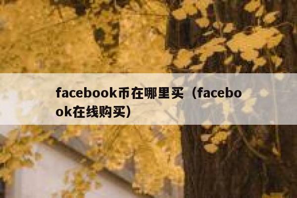 facebook币在哪里买(facebook在线购买) 第1张 facebook币在哪里买(facebook在线购买) 第1张