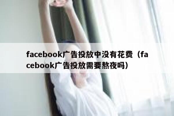 facebook广告投放中没有花费(facebook广告投放需要熬夜吗) 第1张 facebook广告投放中没有花费(facebook广告投放需要熬夜吗) 第1张