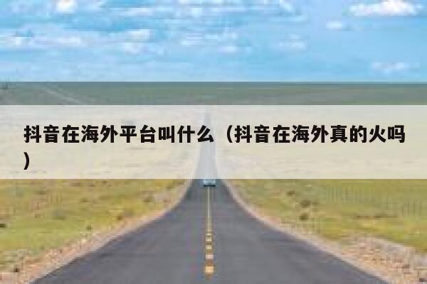 抖音在海外平台叫什么(抖音在海外真的火吗) 第1张 抖音在海外平台叫什么(抖音在海外真的火吗) 第1张