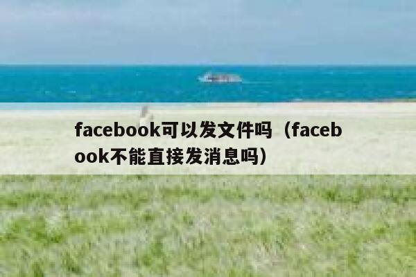 facebook可以发文件吗（facebook不能直接发消息吗） 第1张