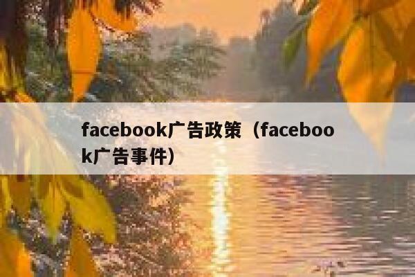 facebook广告政策(facebook广告事件) 第1张 facebook广告政策(facebook广告事件) 第1张