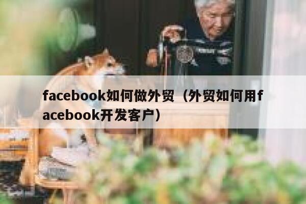 facebook如何做外贸(外贸如何用facebook开发客户) 第1张 facebook如何做外贸(外贸如何用facebook开发客户) 第1张