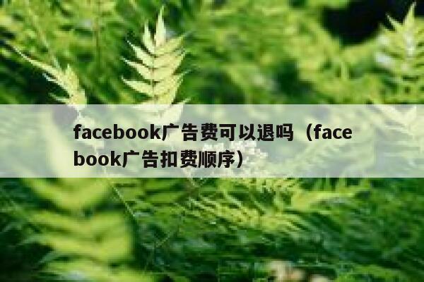 facebook广告费可以退吗(facebook广告扣费顺序) 第1张 facebook广告费可以退吗(facebook广告扣费顺序) 第1张
