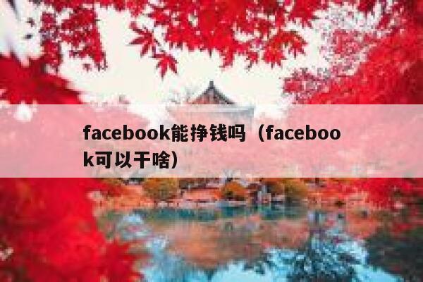 facebook能挣钱吗（facebook可以干啥） 第1张