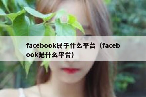 facebook属于什么平台（facebook是什么平台） 第1张