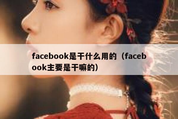 facebook是干什么用的（facebook主要是干嘛的） 第1张