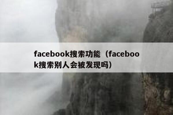 facebook搜索功能（facebook搜索别人会被发现吗） 第1张