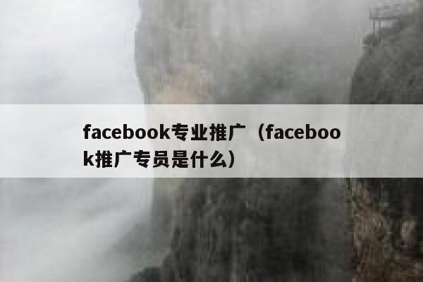 facebook专业推广(facebook推广专员是什么) 第1张 facebook专业推广(facebook推广专员是什么) 第1张