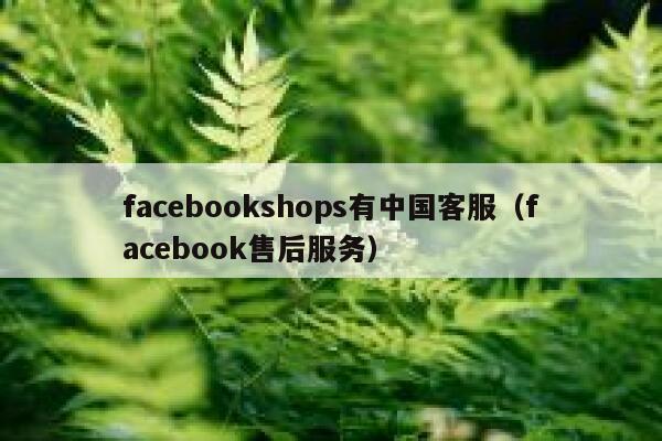 facebookshops有中国客服（facebook售后服务） 第1张
