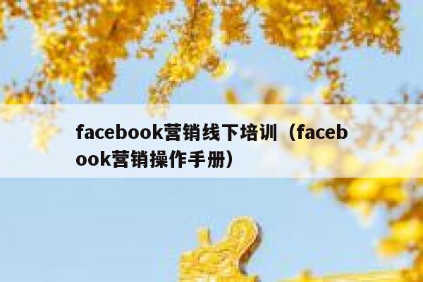 facebook营销线下培训（facebook营销操作手册） 第1张