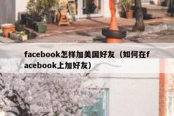 facebook怎样加美国好友（如何在facebook上加好友） 第1张