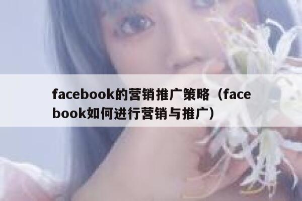 facebook的营销推广策略（facebook如何进行营销与推广） 第1张