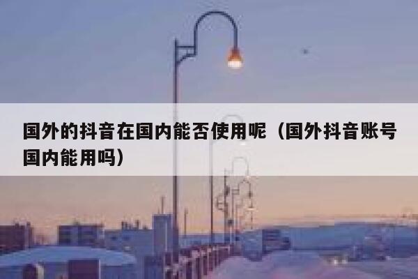 国外的抖音在国内能否使用呢（国外抖音账号国内能用吗） 第1张