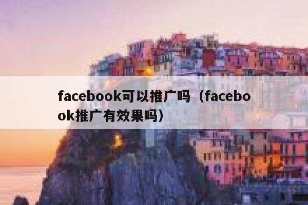 facebook可以推广吗（facebook推广有效果吗） 第1张