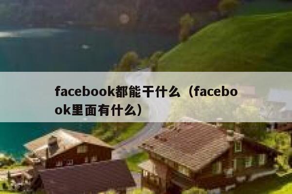 facebook都能干什么（facebook里面有什么） 第1张