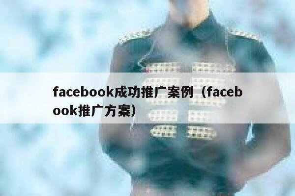 facebook成功推广案例（facebook推广方案） 第1张