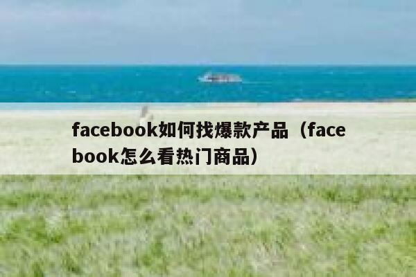 facebook如何找爆款产品（facebook怎么看热门商品） 第1张