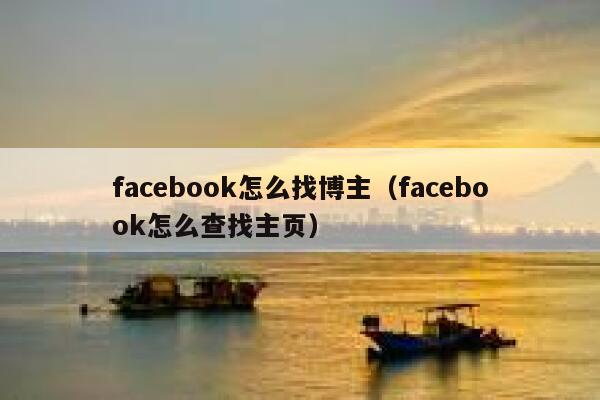 facebook怎么找博主（facebook怎么查找主页） 第1张