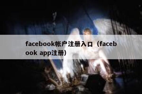 facebook帐户注册入口（facebook app注册） 第1张