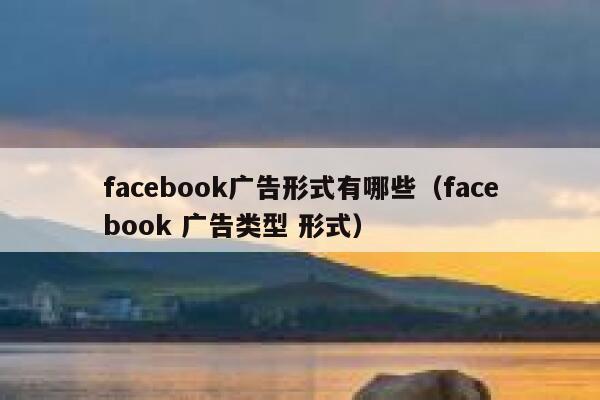 facebook广告形式有哪些（facebook 广告类型 形式） 第1张