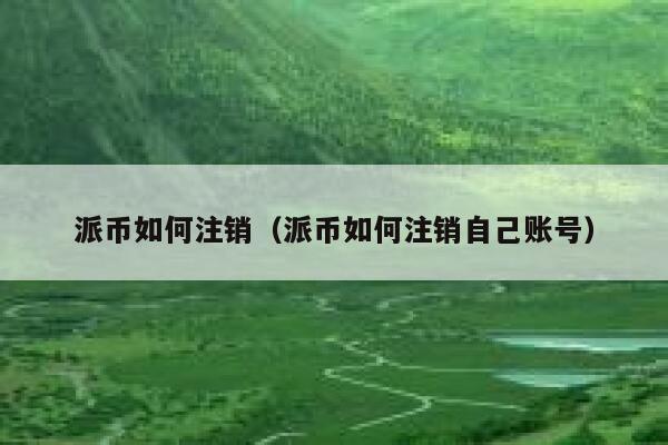 派币如何注销(派币如何注销自己账号) 第1张 派币如何注销(派币如何注销自己账号) 第1张