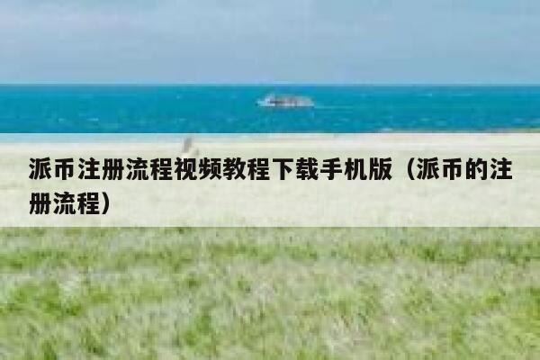 派币注册流程视频教程下载手机版（派币的注册流程） 第1张