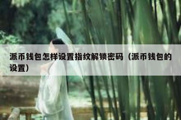 派币钱包怎样设置指纹解锁密码（派币钱包的设置） 第1张