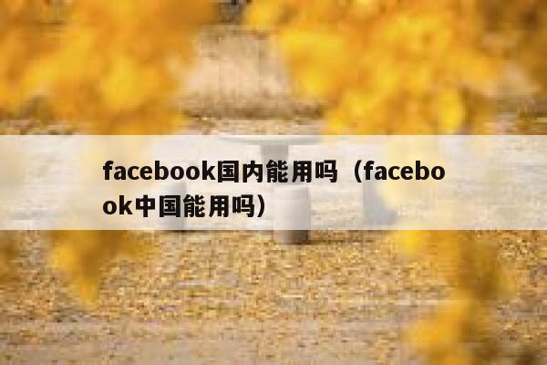 facebook国内能用吗（facebook中国能用吗） 第1张