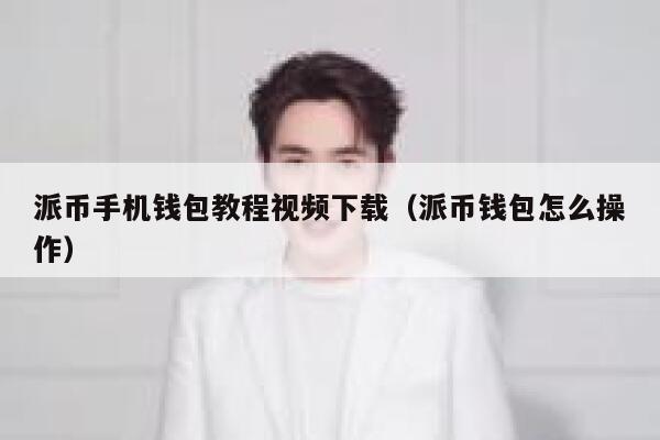 派币手机钱包教程视频下载（派币钱包怎么操作） 第1张