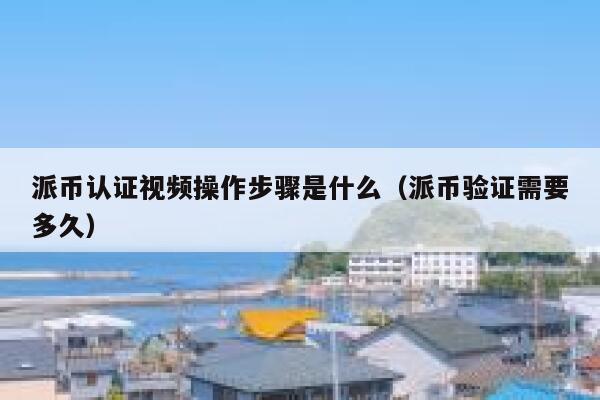 派币认证视频操作步骤是什么（派币验证需要多久） 第1张