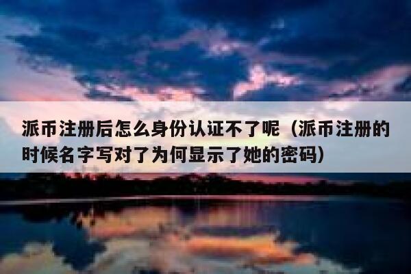 派币注册后怎么身份认证不了呢（派币注册的时候名字写对了为何显示了她的密码） 第1张