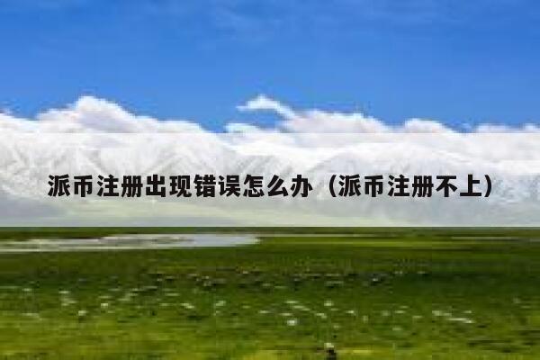 派币注册出现错误怎么办（派币注册不上） 第1张