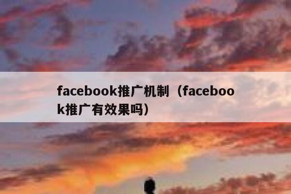 facebook推广机制（facebook推广有效果吗） 第1张
