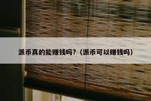 派币真的能赚钱吗?（派币可以赚钱吗） 第1张