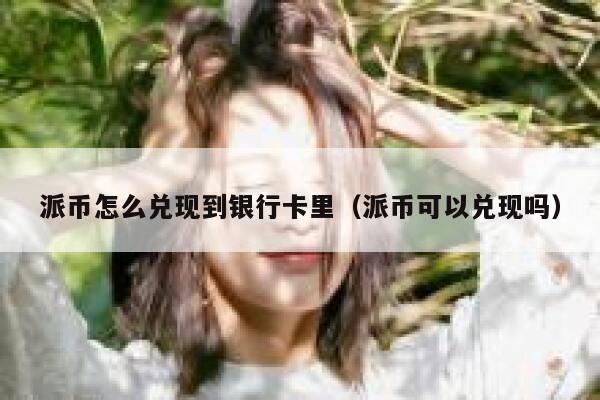 派币怎么兑现到银行卡里（派币可以兑现吗） 第1张