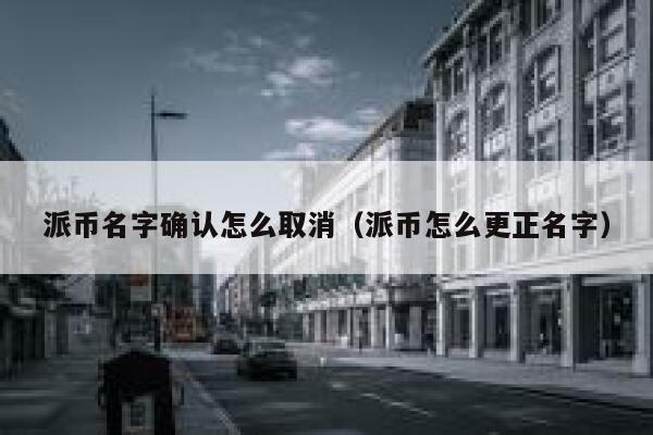 派币名字确认怎么取消（派币怎么更正名字） 第1张