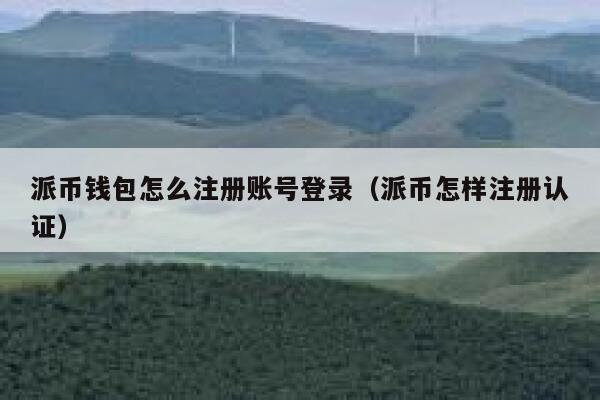 派币钱包怎么注册账号登录（派币怎样注册认证） 第1张