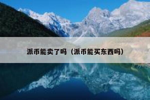 派币能卖了吗（派币能买东西吗） 第1张