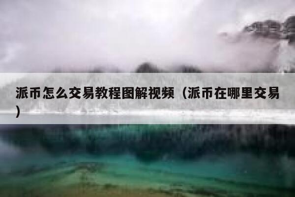 派币怎么交易教程图解视频（派币在哪里交易） 第1张