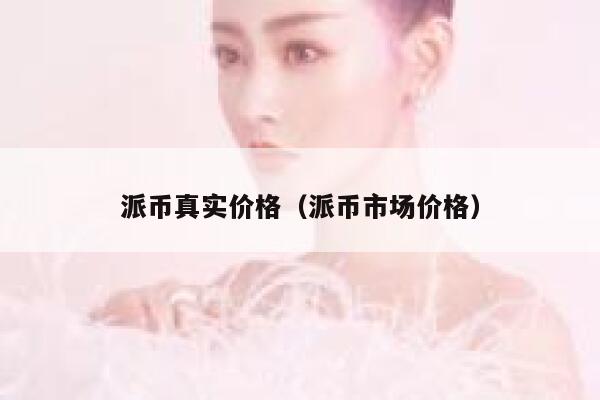 派币真实价格（派币市场价格） 第1张